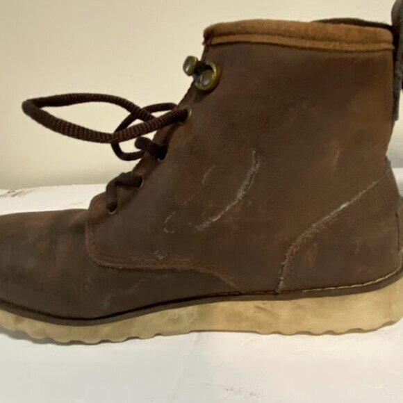 UGG Kesey Waterproof Leather Lace-Up Boots Size 4 - Picture 14 of 14